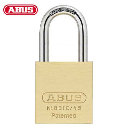 Abus - 83IC/45 B - Premium Loaded Brass Padlock - S2 - SFIC Interchangeable Core - Less Core - 1-27/32" Width - Optional Shackle Length - UHS Hardware