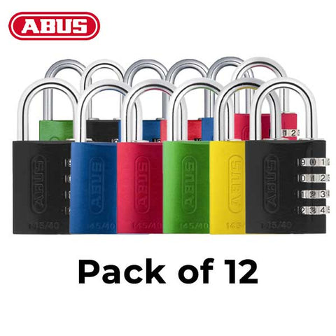Abus - 145/40 C - Aluminum - 4-Dial Resettable Padlock (Multi Pack of 12) - UHS Hardware