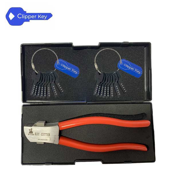 Clipper Key - Kwikset KW1 Fast Clipper & Key Set (20 Keys) - for Use with LockTech Kwikset SmartKey Decoder or  Lishi KW1 Tool - UHS Hardware