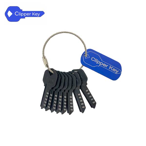 Clipper Key - Kwikset KW1 Fast Clipper & Key Set (20 Keys) - for Use with LockTech Kwikset SmartKey Decoder or  Lishi KW1 Tool  (PRE-ORDER) - UHS Hardware