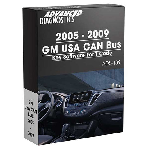 Advanced Diagnostics - ADS139 - 2005-2009 - GM USA CAN Bus Key Software For T Code - Category A - UHS Hardware