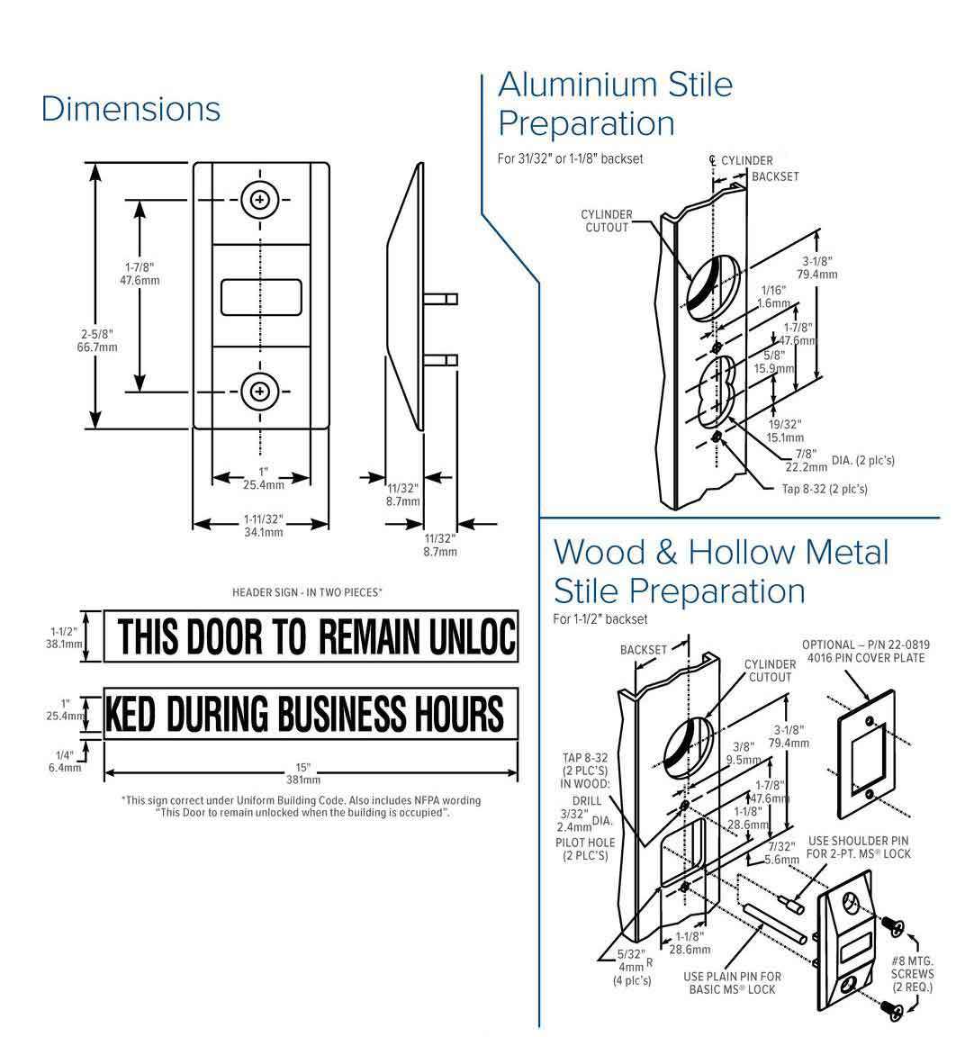 Adams Rite - 4089 -  Privacy Exit Indicator - 1-3/4" Door - Dark Bronze Anodized - UHS Hardware