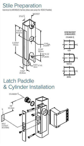 Adams Rite - 4510 - Standard Duty Deadlatch - 31/32" Backset - LH /RHR - Mortised 2-5/8" - FLT/ST - Flat Faceplate - Aluminum - Metal Door - UHS Hardware