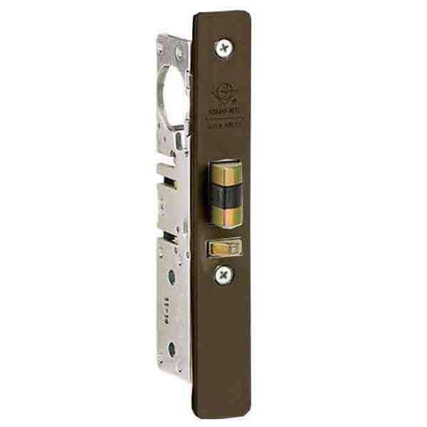Adams Rite - 4510 -  Standard Duty Deadlatch - 1-1/8" Backset - LH /RHR - Mortised  2-5/8"  - FLT/ST - Flat Faceplate - Dark Bronze - Metal Door - UHS Hardware