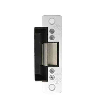 Adams Rite - 7100 - Electric Strike for Adams Rite & Cylindrical Locks -  Anodized Aluminum - Fail Secure - 1-1/4" x 4-7/8" Flat Radius Plate - 12VDC - UHS Hardware