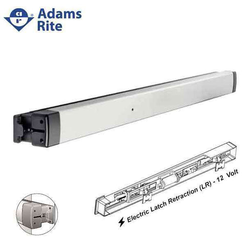 Adams Rite - 8801EL - Narrow Stile -  Electric Rim Exit Device - 36" - Anodized  Aluminum -  Electric Latch Retraction (LR) - 12 Volt - UHS Hardware