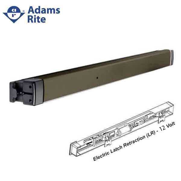 Adams Rite - 8802EL - Narrow Stile -  Electric Rim Exit Device - 36" - Anodized  Dark Bronze  -  Electric Latch Retraction (LR) - 12 Volt - UHS Hardware