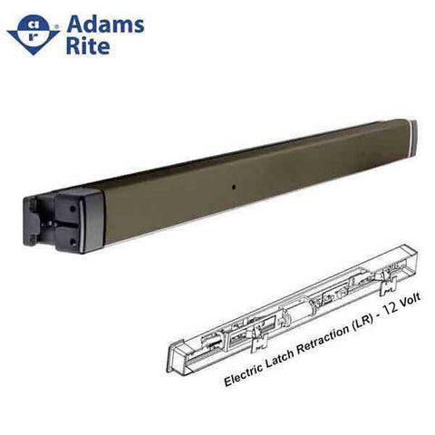 Adams Rite - 8802EL - Narrow Stile -  Electric Rim Exit Device - 36" - Anodized  Dark Bronze  -  Electric Latch Retraction (LR) - 12 Volt - UHS Hardware