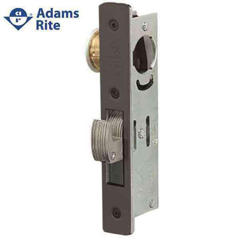 Adams Rite - MS Deadlock - MS1850S-35X - 1-1/8"  Backset - ANSI Size - Hook Bolt - Flat Faceplate -  Dark Bronze  - Metal Door - UHS Hardware