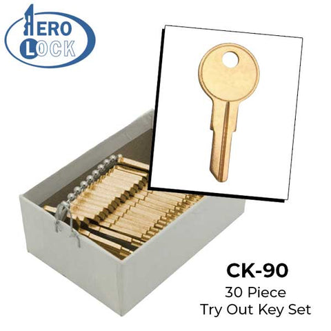 AeroLock - CK-90 - DETEX - Battery Compartment Try-Out Key Set - Y11 - 30 Keys - UHS Hardware