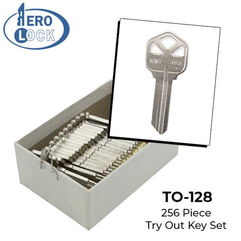 AeroLock - TO-128 - Kwikset - SmartKey Locks Try-Out Key Set - KW1 - 256 Keys - UHS Hardware