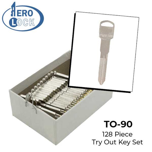 AeroLock - TO-90 - GM - Door Locks Try-Out Key Set - B86 - 128 Keys - UHS Hardware