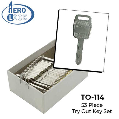 AeroLock - TO-114 - Kenworth 1994+ - All Locks Try-Out Key Set - K1994 - 53 Keys - UHS Hardware