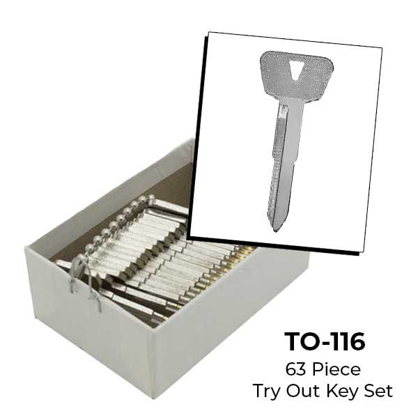 AeroLock - YM63 - Yamaha/Suzuki 1993+ - All Locks Try-Out Key Set - 63 Keys - UHS Hardware