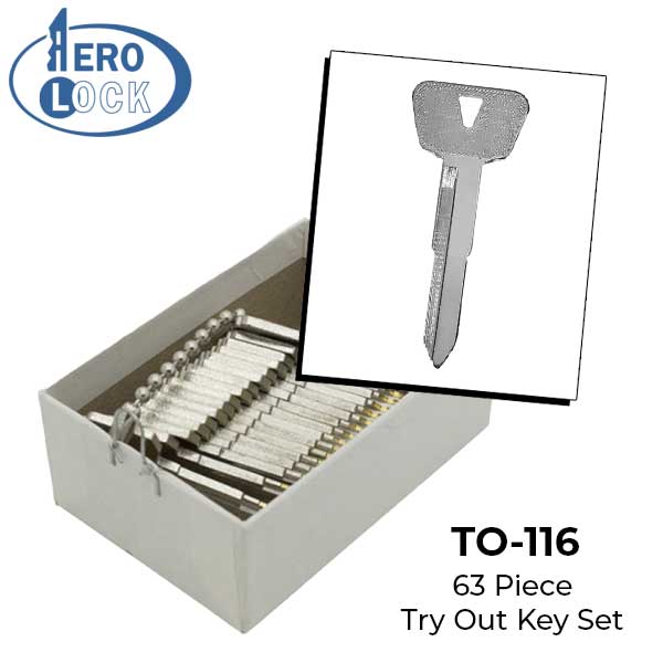 AeroLock - YM63 - Yamaha/Suzuki 1993+ - All Locks Try-Out Key Set - 63 Keys - UHS Hardware
