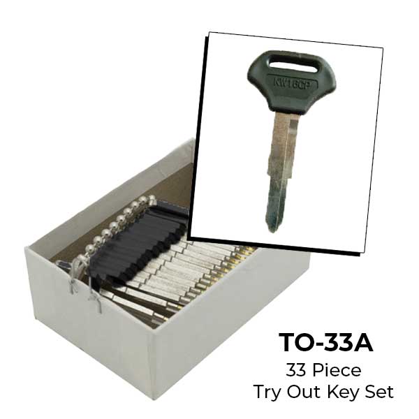 AeroLock - TO-33A - Kawasaki Motorcycle - All Locks Try-Out Key Set - KW16CP - 32 Keys - UHS Hardware