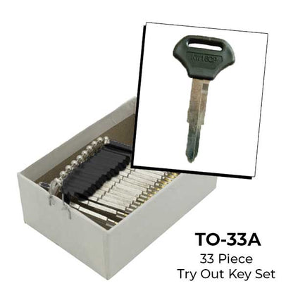 AeroLock - TO-33A - Kawasaki Motorcycle - All Locks Try-Out Key Set - KW16CP - 32 Keys - UHS Hardware