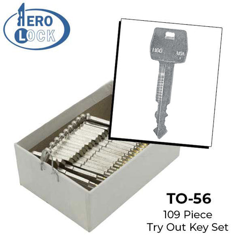 AeroLock - TO-56 - Ford 1991+ - Door Locks Try-Out Key Set - H60 - 109 Keys - UHS Hardware