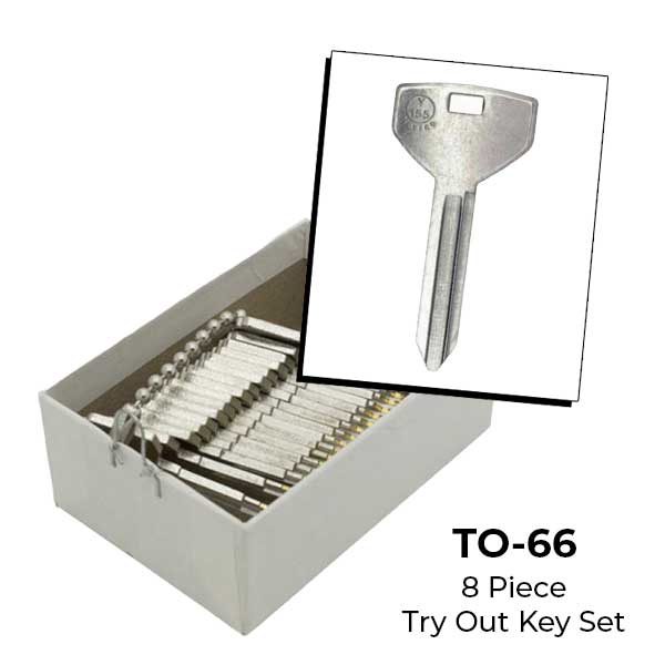 AeroLock - TO-66 - Chrysler 1993 - Glove Box/Seat Locks Try-Out Set - Y155 - 8 Keys - UHS Hardware