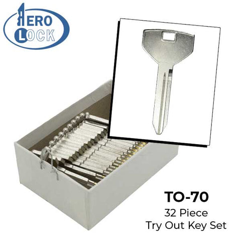 AeroLock - TO-70 - Chrysler 1994 - Door Locks Try-Out Set - Y157 - 32 Keys - UHS Hardware