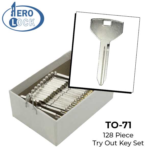 AeroLock - TO-71 - Chrysler 1994 - All Locks Try-Out Set - Y157 - 128 Keys - UHS Hardware