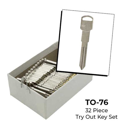 AeroLock - TO-76 - GM 1995-1996 - Door Locks Try-Out Key Set - B86 - 32 Keys - UHS Hardware
