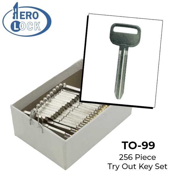 AeroLock - TO-99 - Toyota - All Locks Try-Out Key Set - TR47 - 256 Keys - UHS Hardware