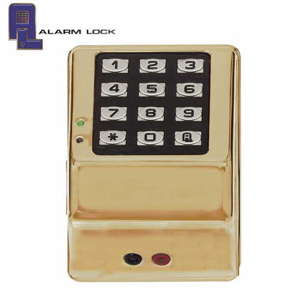 Trilogy DK3000 -  Weatherproof Digital Access Control Keypad w/ Audit Trail  - Polished Brass - US3 (Alarm Lock) - UHS Hardware