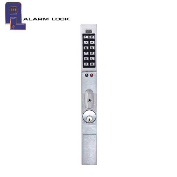 Trilogy DL1225 Narrow Stile Keypad Turnpiece Lock / Satin Chrome ( Alarm Lock ) - UHS Hardware