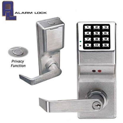 Trilogy DL4100 - Digital Lever Lock w/ Audit Trail & Privacy Feature - Satin Chrome - 26D  (Alarm Lock) - UHS Hardware