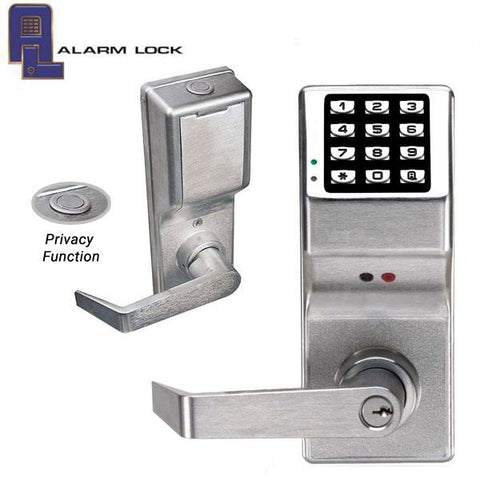 Trilogy DL4100 - Digital Lever Lock w/ Audit Trail & Privacy Feature - Satin Chrome - 26D  (Alarm Lock) - UHS Hardware