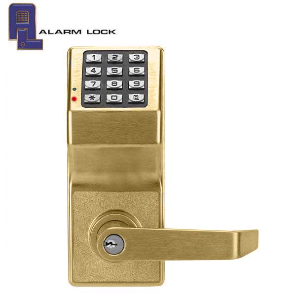 Alarm Lock Trilogy - DL2700 - Keypad Lever Set - US3 - Bright Brass - Grade 1 - UHS Hardware