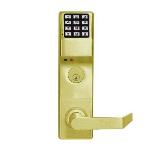 Alarm Lock Trilogy - DL3500CRL - Classroom Mortise Lever Set w/ High Capacity Audit Trail - US3 - Polished Brass - Left Handed - Grade 1 - UHS Hardware