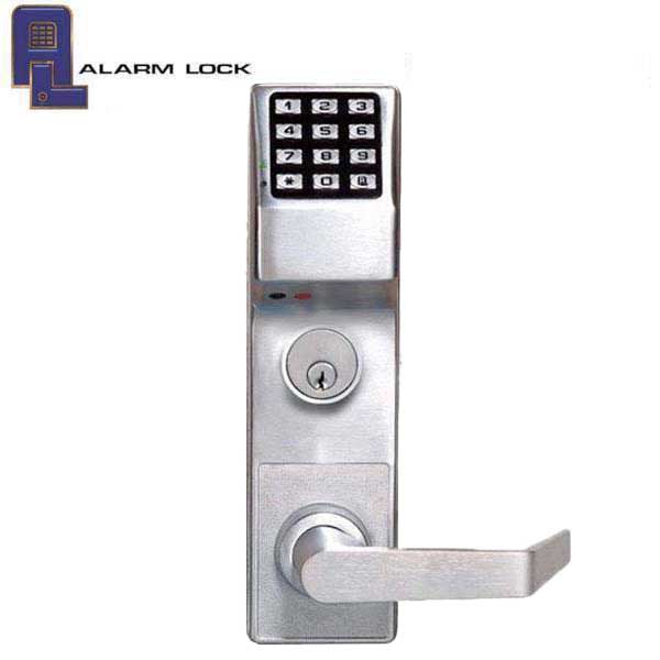 Alarm Lock Trilogy - DL4500DBL - Digital Keypad Mortise Lock w/ Deadbolt and Privacy Feature - Straight Lever- 2000 Users - 40,000 Event Audit Trail - Right Hand Reversible - Weather-proof - US26D - Satin Chrome - UHS Hardware