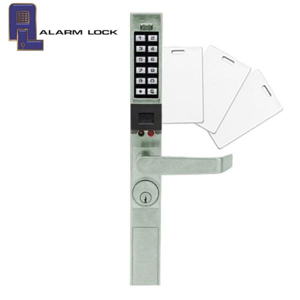 Trilogy PDL1300 Narrow-Stile PROX Keypad Lever Lock w/ PIN Access / Satin Chrome (Alarm Lock) - UHS Hardware