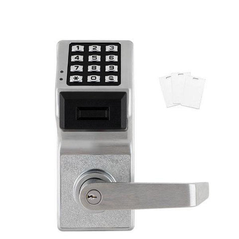 Alarm Lock Trilogy - PDL6200 - Digital PROX Lever Lock - Standard Key Override w/ Door Position Switch/Request to Exit - Networx - 26D - Satin Chrome - UHS Hardware