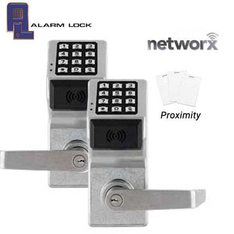 Trilogy PDL6300 - Digital Networx PROX - Double Sided - Lever Lock w/ Wireless & Ethernet Feature - Satin Chrome - 26D (Alarm Lock) - UHS Hardware