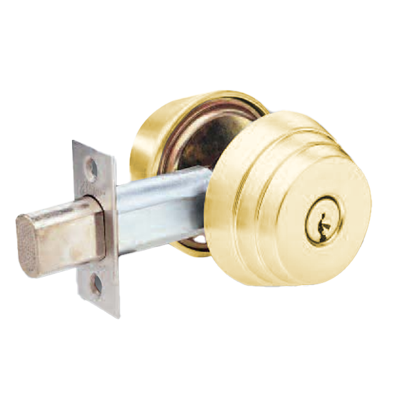 Arrow - E Series Deadbolt - 2 3/4" Backset - Bright Brass - Single Cylinder - Schlage Keyway - Grade 2 - UHS Hardware