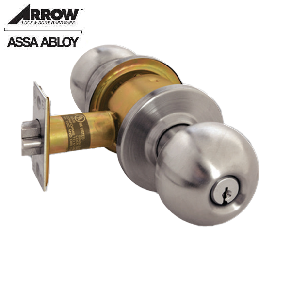 Arrow - RK Series Deadbolt - 2 3/8" Backset - Satin Stainless Steel - Entrance - Keyed Different - Grade 2 - UHS Hardware