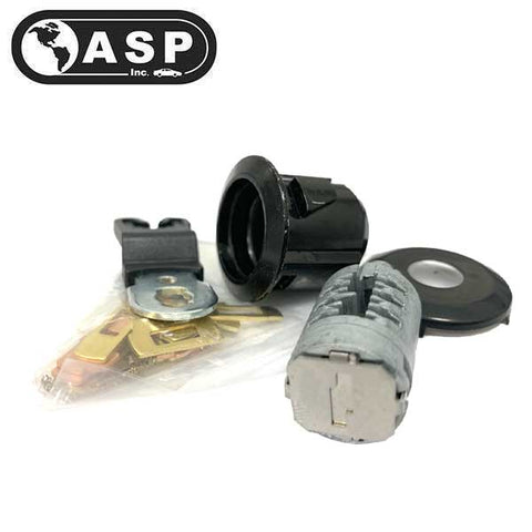 1996-2004 Ford Mustang / H75 / 8 Cut / Door Lock Service Pack / Un-Coded / Black Cap / D-42-257(ASP) - UHS Hardware