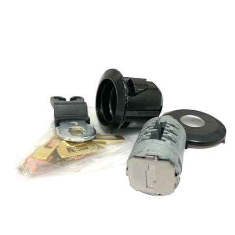 1996-2004 Ford Mustang / H75 / 8 Cut / Door Lock Service Pack / Un-Coded / Black Cap / D-42-257(ASP) - UHS Hardware