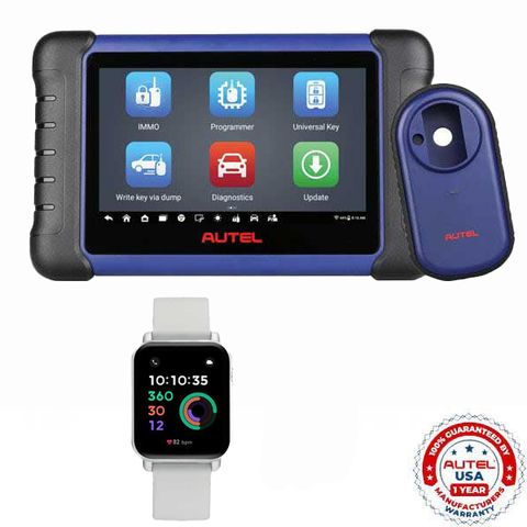 Autel Key Programmer & Diagnostic Tool MaxiIM IM508S w/ OTOFIX White Programmable Smart Key Watch (Autel USA)