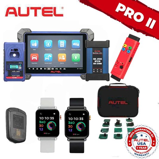 Autel MaxiIM IM608 Pro II Key Programmer & Advanced Diagnostics Device Bundle -- IM608PRO II - IMKPA - G-BOX3 - APB112 - 2 X OTOFIX Programmable Smart Key Watches (Autel USA)
