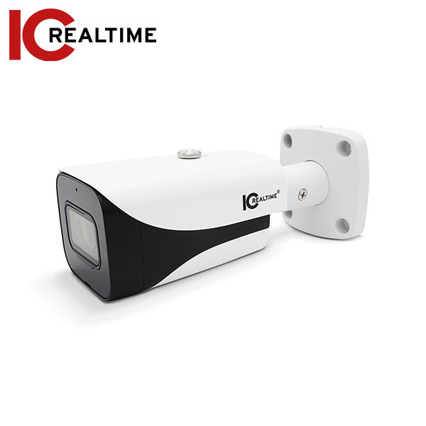 IC Realtime - AVS-4KB8012-IR / MP HD-AVS Indoor/Outdoor Mid Size Bullet Camera / Fixed 2.8mm Lens (110°) / 130 Feet Smart IR / Built-In Mic / 12VDC