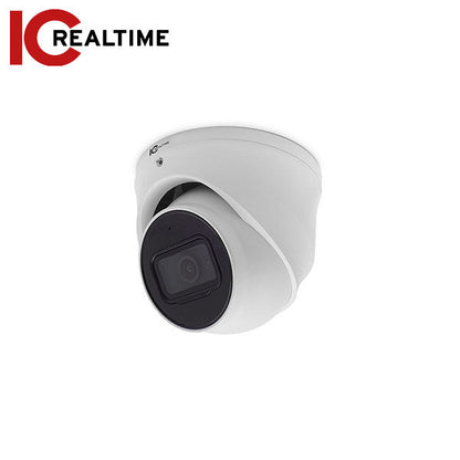 IC Realtime - AVS-4KD8021-IR / 8MP HD-AVS Indoor/Outdoor Mid Size Eyeball Dome Camera / Fixed 2.8mm Lens (110°) / 164 Feet Smart IR / Built-In Mic / 12VDC