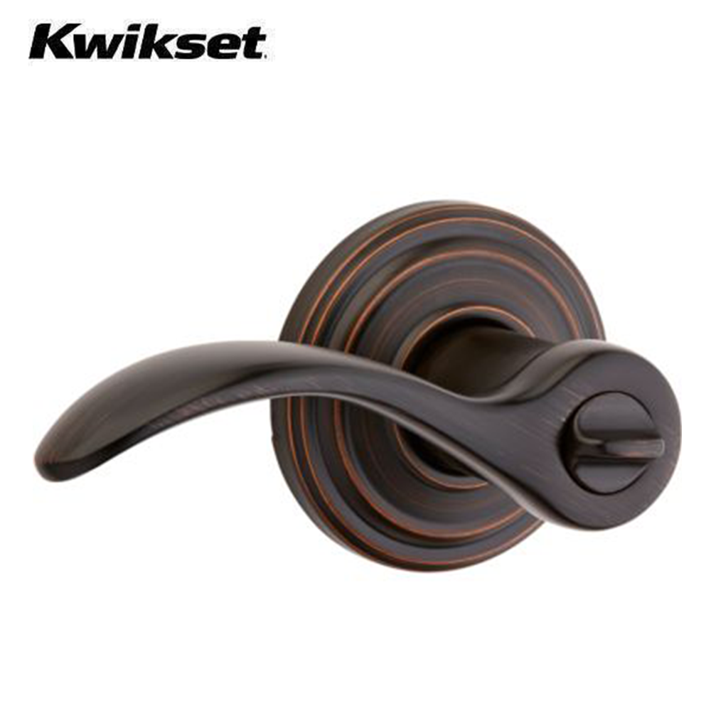 Kwikset - 740PML - Pembroke Door Lever Set  - Keyed Entry - Round Rose - 11P - Venetian Bronze - Grade 2 - UHS Hardware