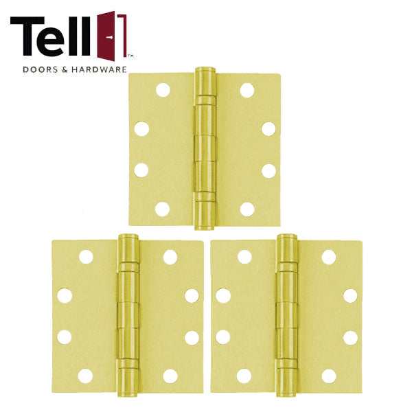 TELL - Ball Bearing Hinge - 4-1/2" x 4-1/2" - Optional Finish - Optional NRP - (3 Pack)
