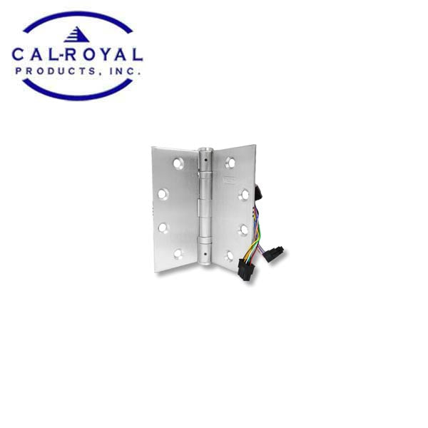 Cal-Royal - ELE4QCBB31 4 1/2" x 4 1/2" - Electrfied Ball Bearing - Satin Chrome - Removable Pin - UHS Hardware