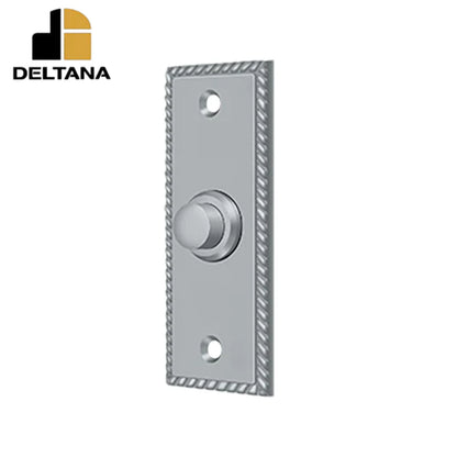 Deltana - Bell Button - Rectangular w/ Rope Pattern - Optional Finish