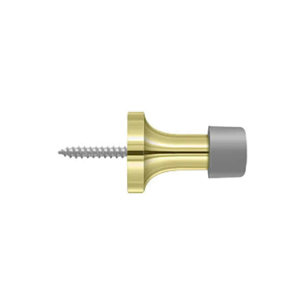 Deltana - 1-3/8" Baseboard Door Bumper - Solid Brass - Optional Finish